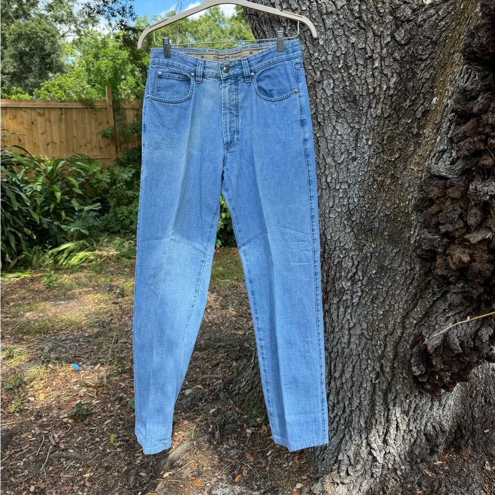 Vtg.Ermenegildo Zegna Made in Italy retro blue denim jeans.5 pockets.Size 32